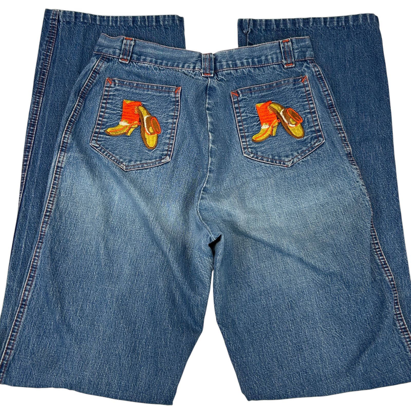 Vintage Vintage 80s Cowgirl Denim Jeans Cowboy Womens Juniors Size 1 Size 26" / US 2 / IT 38 - 1 Thumbnail