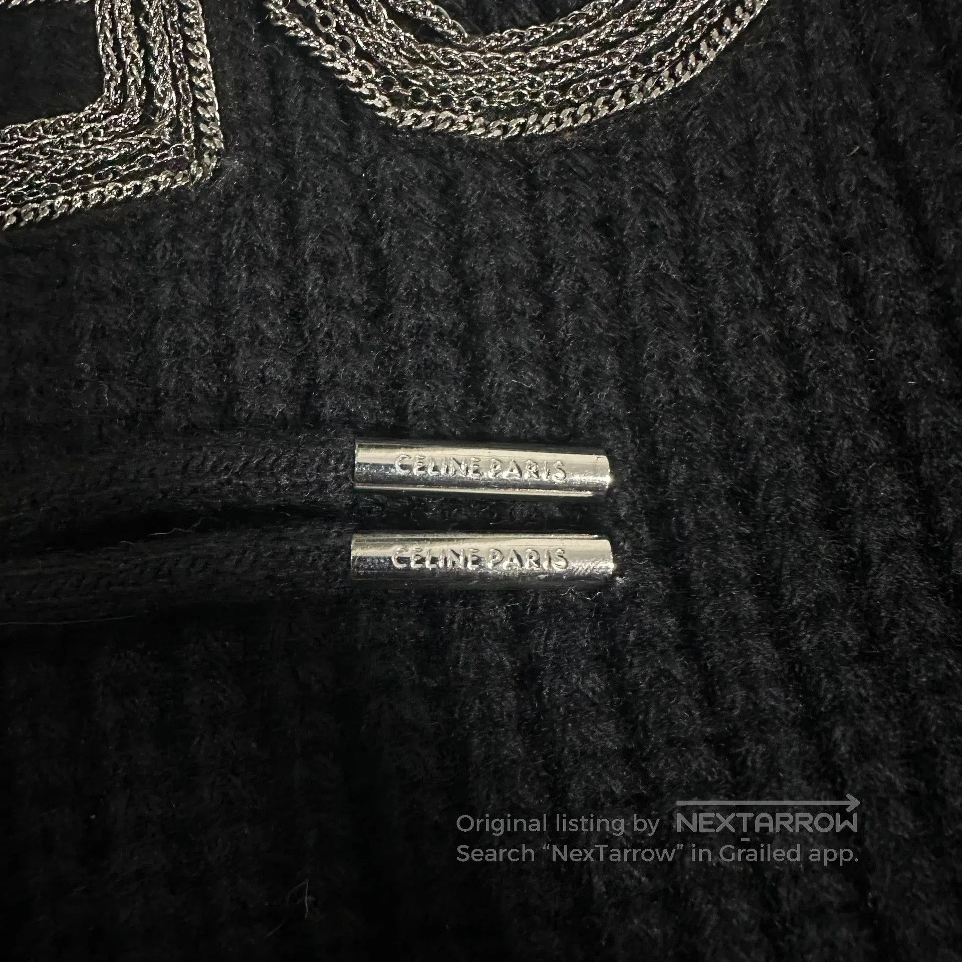 Celine Celine Letter Chain Hoodie Sweatshirt. Size XL / US 12-14 / IT 48-50 - 2 Thumbnail