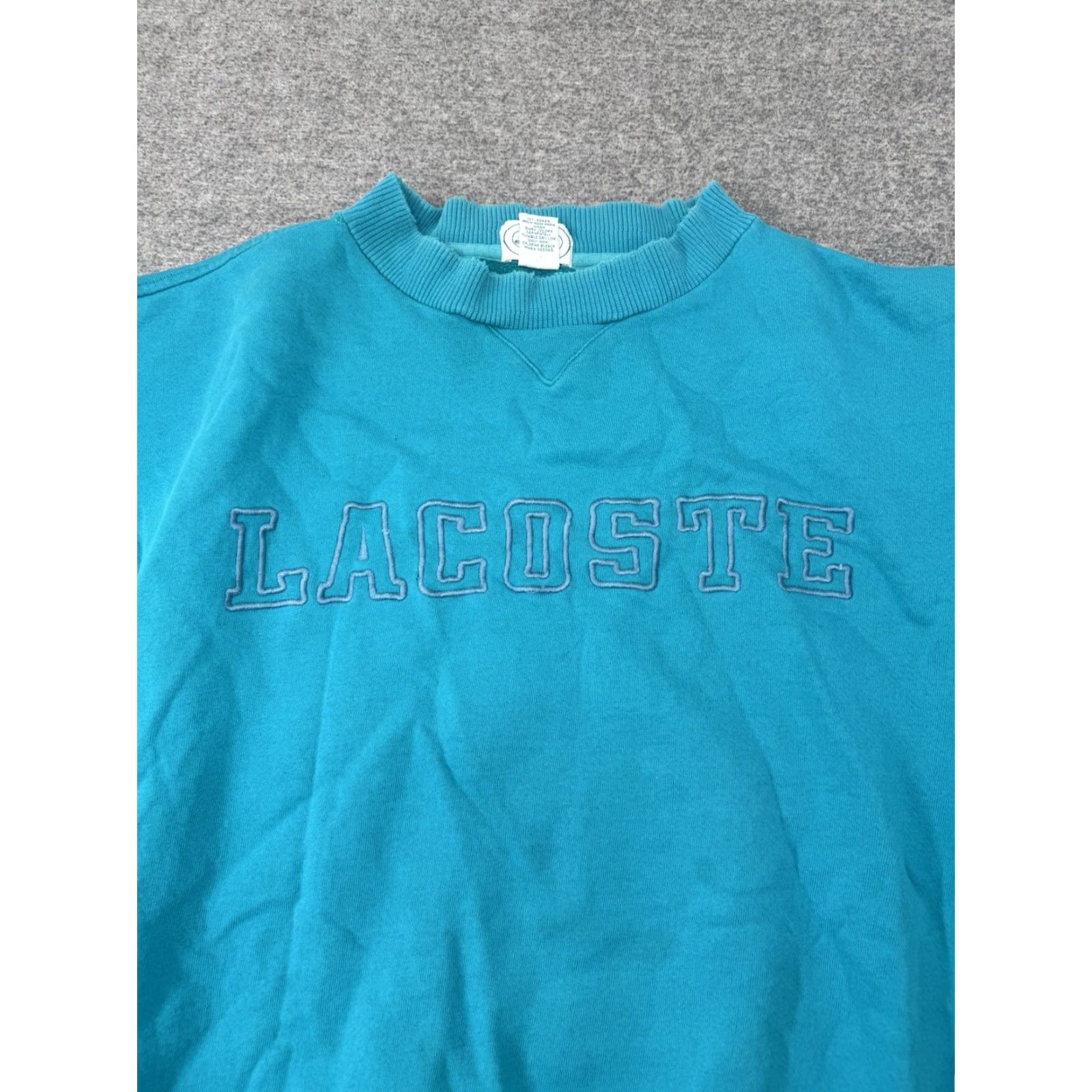 Lacoste Lacoste Sweatshirt Pullover Crocodile Logo Big Spell Out Teal Green Large Mens L Size US L / EU 52-54 / 3 - 2 Thumbnail