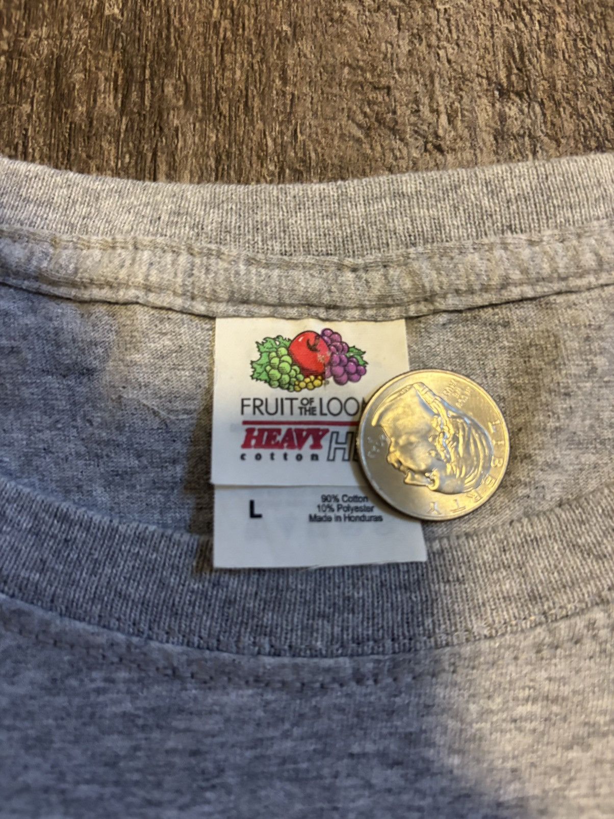 Fruit Of The Loom New York Basic Arc Logo Tee Shirt Size US L / EU 52-54 / 3 - 2 Thumbnail