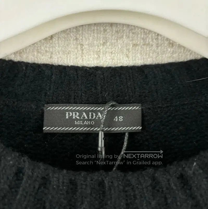 Prada Prada Black Wool Logo Knit Sweater for Men. Size US M / EU 48-50 / 2 - 4 Thumbnail