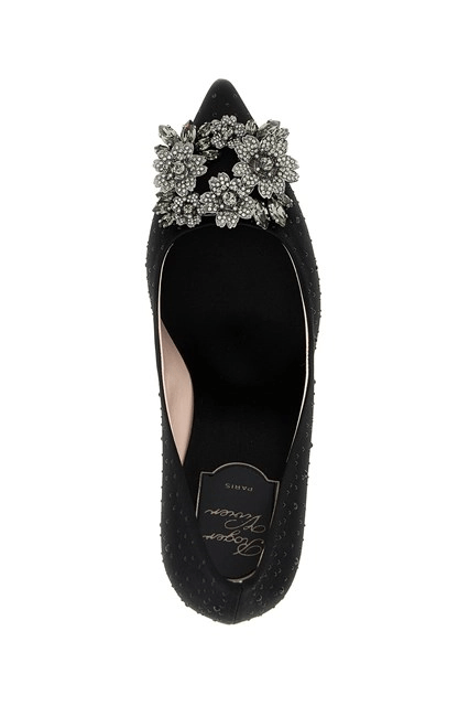 ROGER VIVIER Efflorescence Black 85mm Pumps New Auth