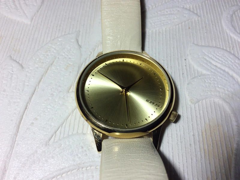 Komono Komono Estelle Pastel Gold dial grey leather strap watch Size ONE SIZE - 7 Thumbnail