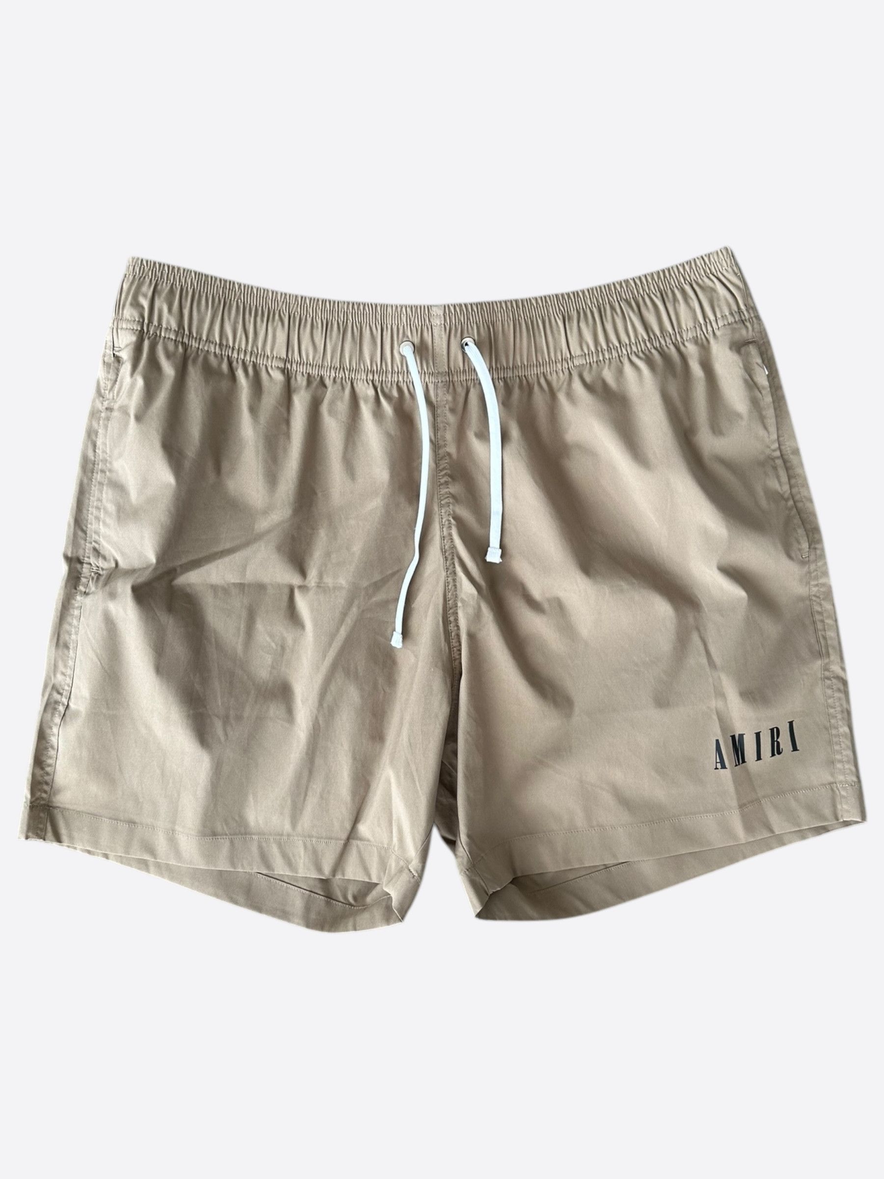 Amiri Amiri Tan & Black Core Logo Swim Shorts Size US 40 / EU 56 - 1 Thumbnail