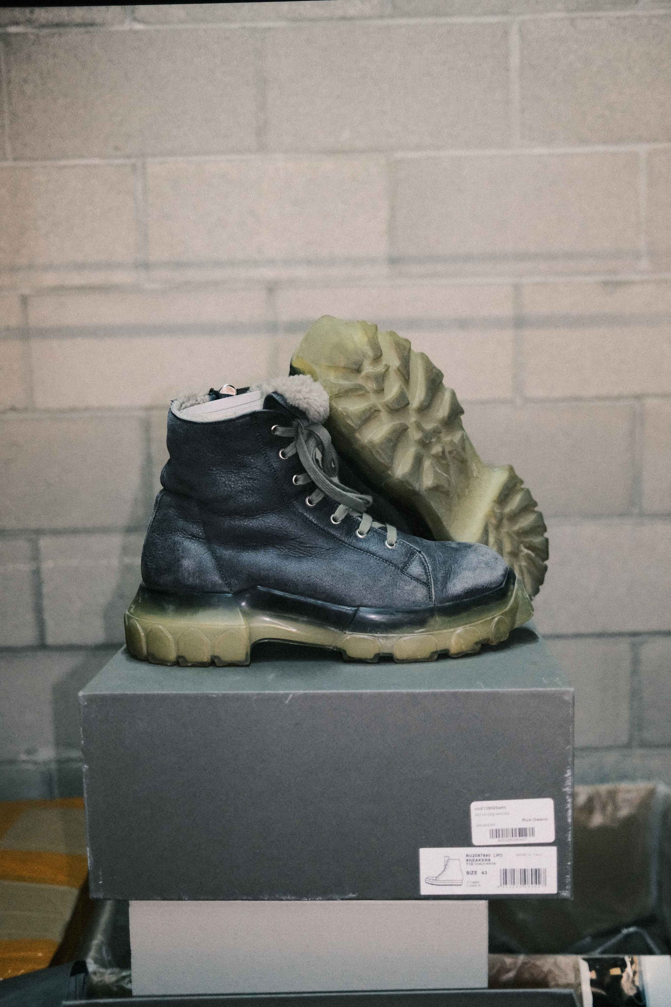 rick owens biker kiss 43 最終値下げ Rick Owens × Rick Owens Drkshdw Rick Owens Kiss Boots Size 43.5