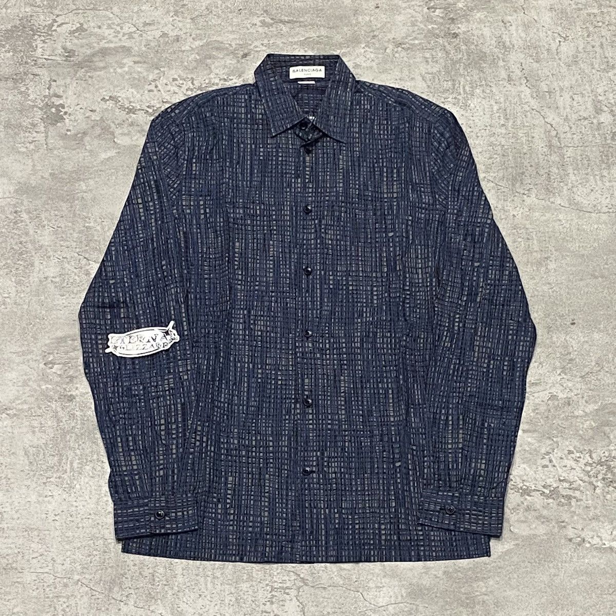 Balenciaga Balenciaga Shirt Check Blue Size US M / EU 48-50 / 2 - 1 Thumbnail