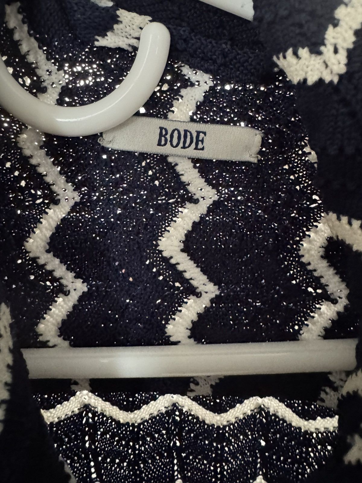 Bode Bode Zig Zag LS Shirt Blue / White (Medium) Size US M / EU 48-50 / 2 - 7 Thumbnail