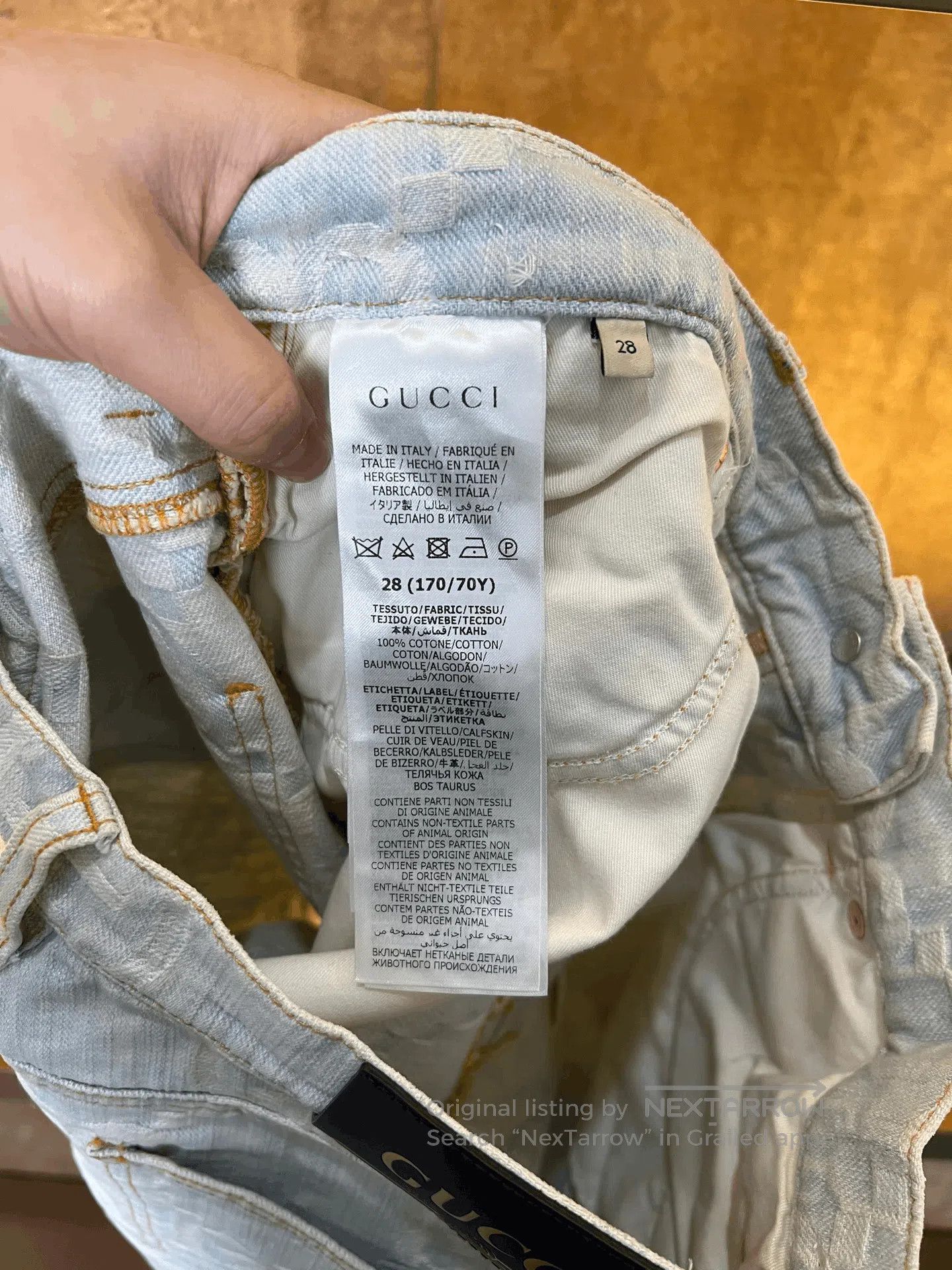 Gucci Gucci Denim All-Over Print Shorts. Size 28" / US 6 / IT 42 - 5 Thumbnail