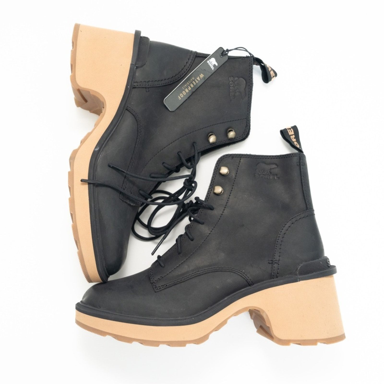 SOREL Sorel. High-Line Heel Lace Boot. Size US 9 / IT 39 - 9 Thumbnail