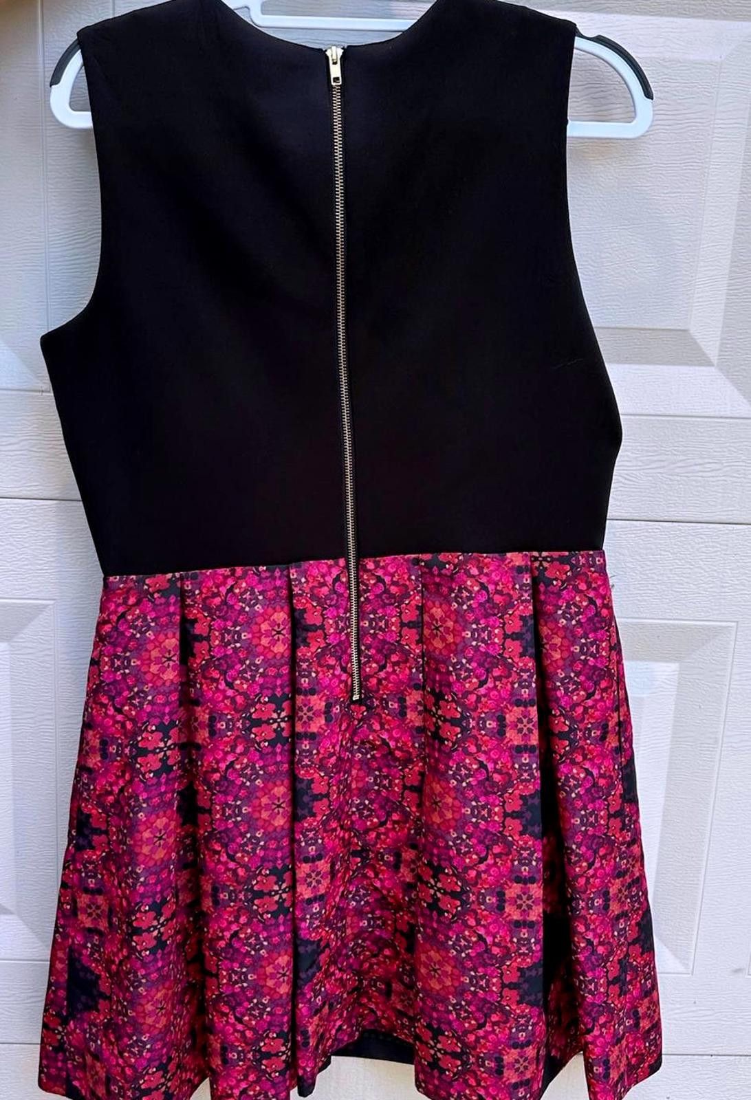 Ann Taylor Taylor Black & Pink Floral Dress - Size 14 Size XL / US 12-14 / IT 48-50 - 2 Thumbnail