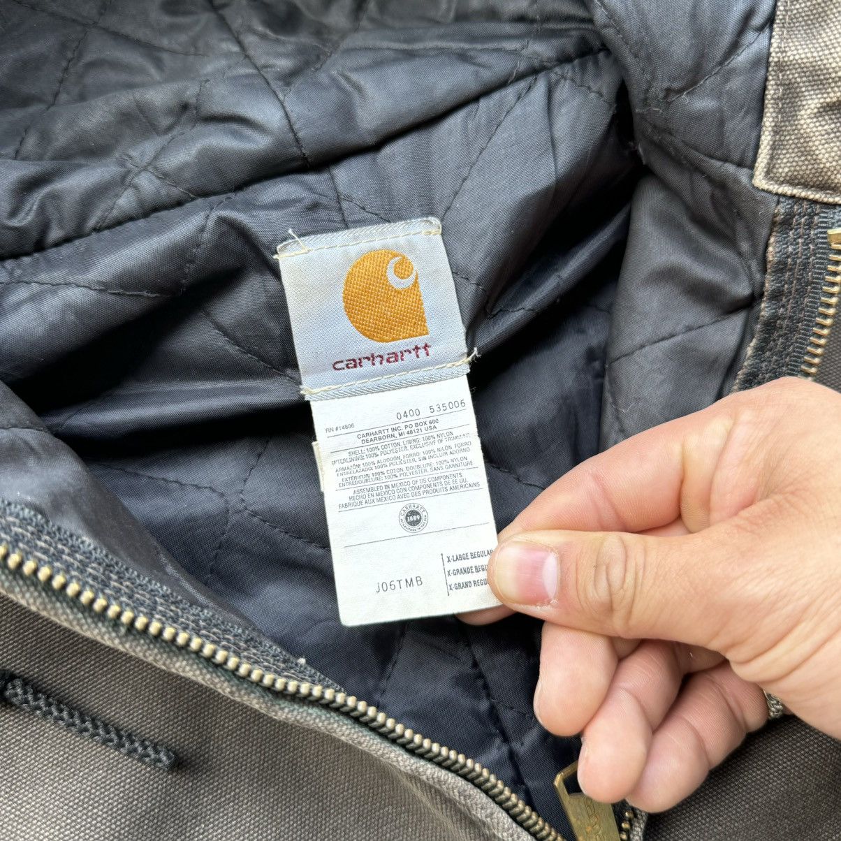 Carhartt × Vintage Vintage Carhartt Brown Faded Distressed Jacket Hoodie Size US XL / EU 56 / 4 - 3 Thumbnail