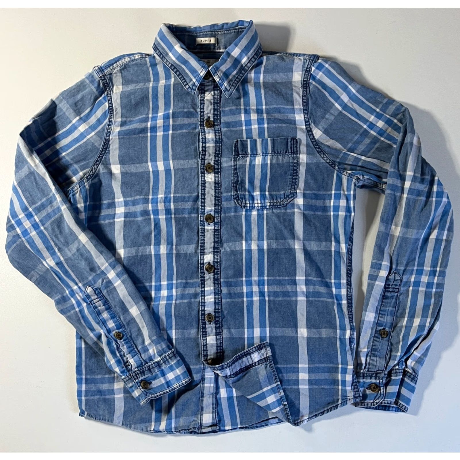 Abercrombie & Fitch VINTAGE Abercrombie & Fitch Button-Up Plaid Shirt Muscle Fit Sz M Men’s Size US M / EU 48-50 / 2 - 4 Thumbnail