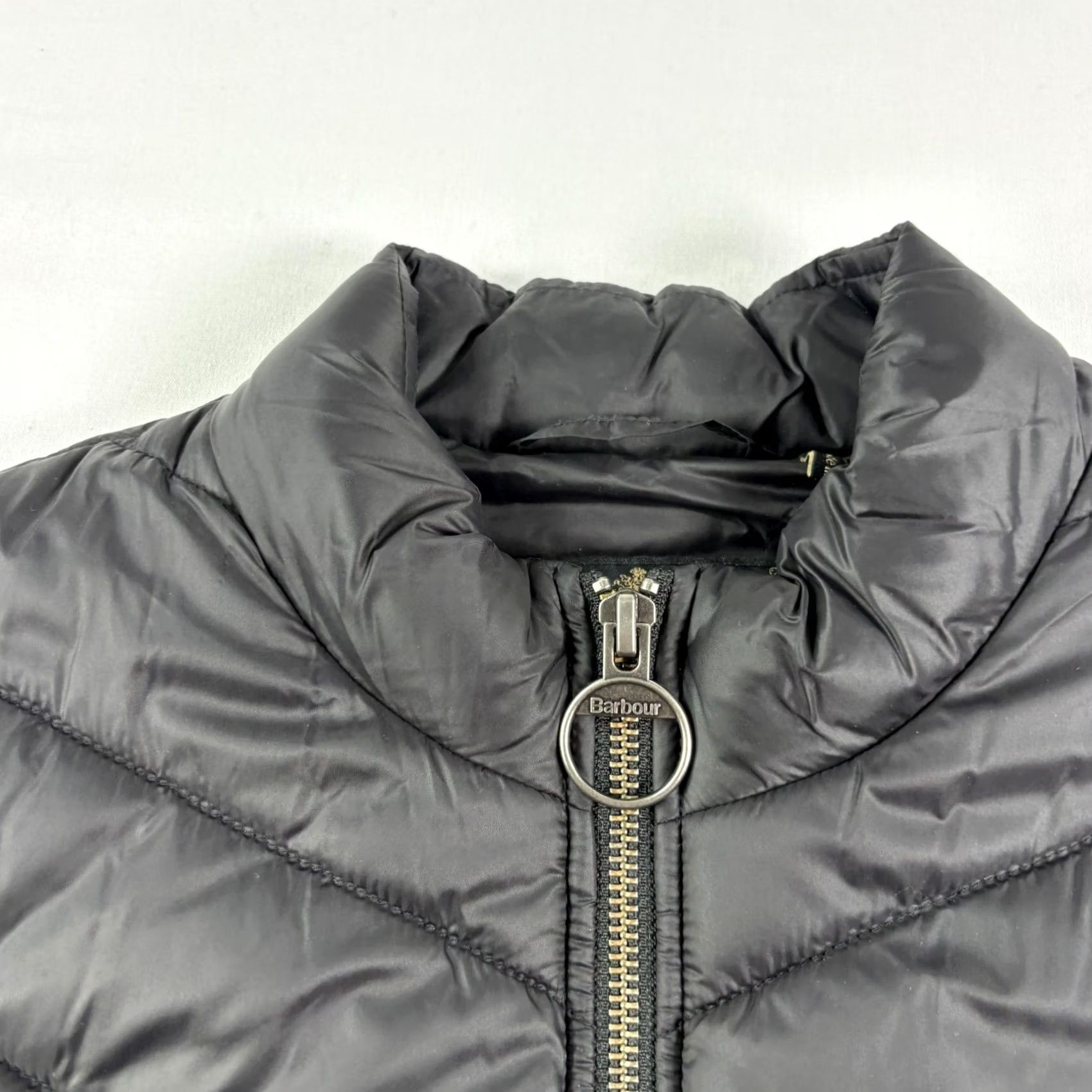 Barbour VINTAGE Barbour Jacket Womens Size 6 Black Quilted Hargate Sweat Full Zip Coat Size M / US 6-8 / IT 42-44 - 5 Thumbnail