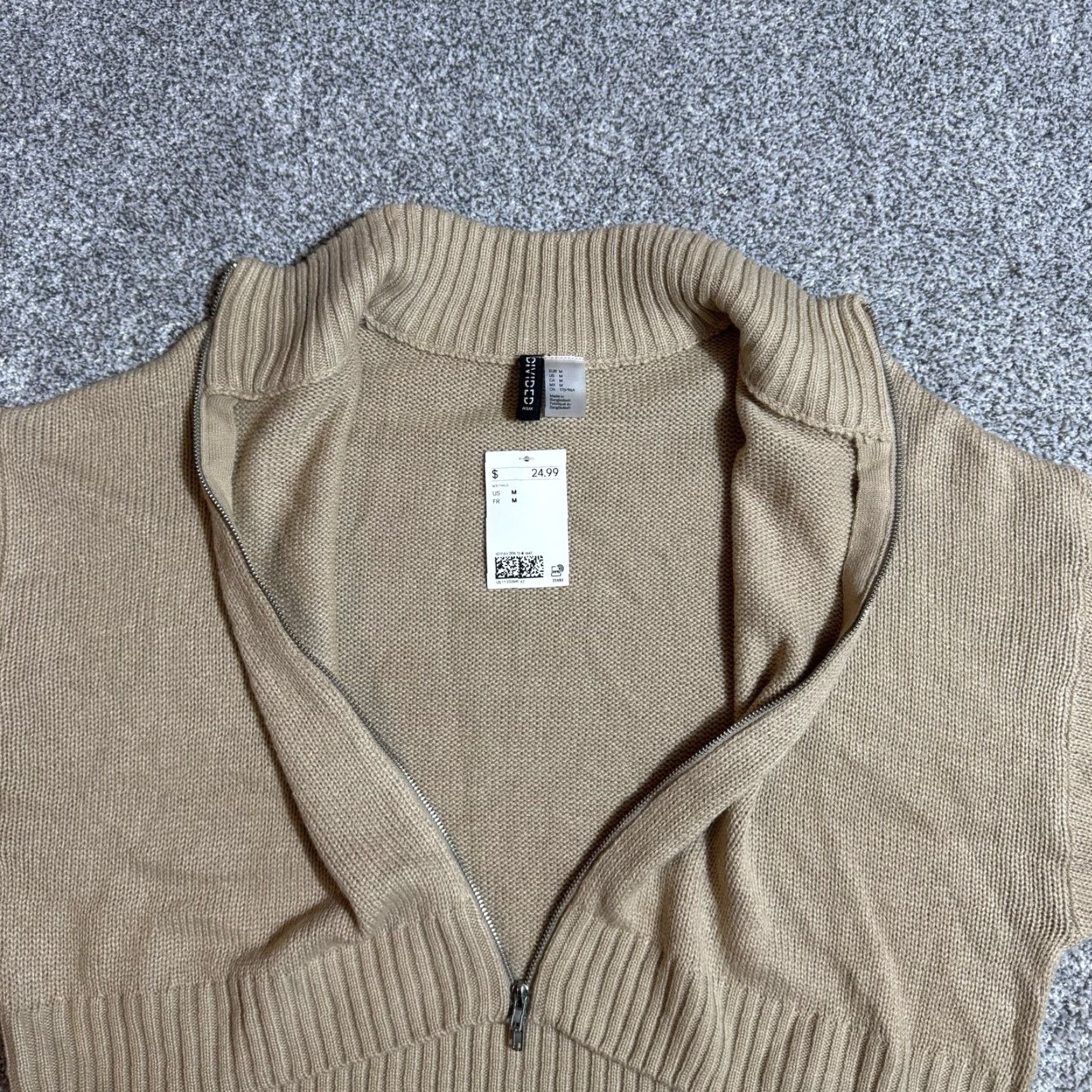 H&M H&M Divided Sweater Womens M Cropped Full Zip Mock Neck Streetwear Preppy Casual City日韩? Size M / US 6-8 / IT 42-44 - 5 Thumbnail