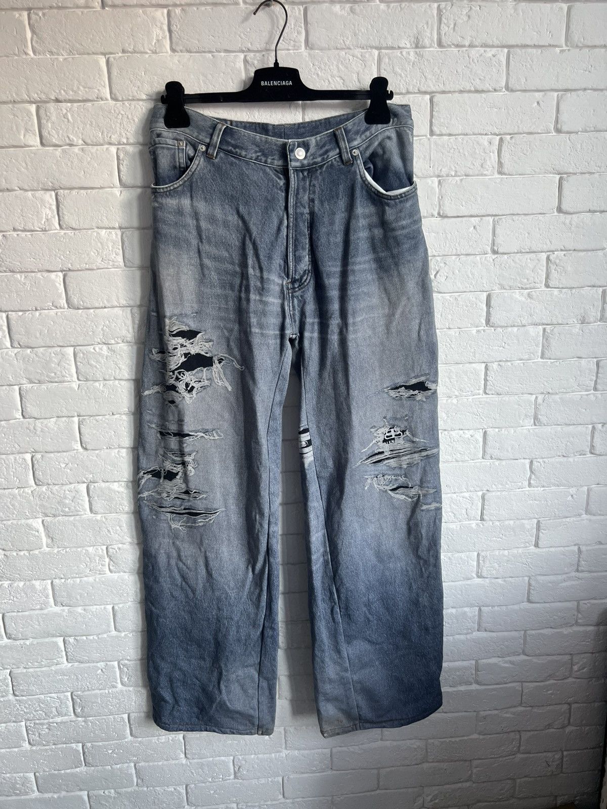 Balenciaga M size Balenciaga Trompe loeil „denim” Size US 32 / EU 48 - 1 Thumbnail