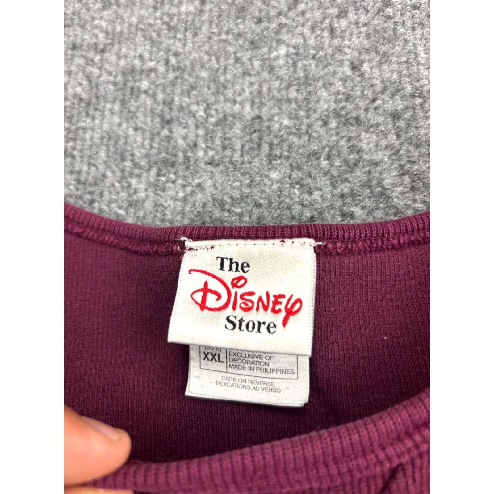 Disney VINTAGE Walt Disney Winnie the Pooh Embroidered Shirt Womens XXL Maroon Crew Neck Size XXL / US 16-18 / IT 52-54 - 2 Thumbnail