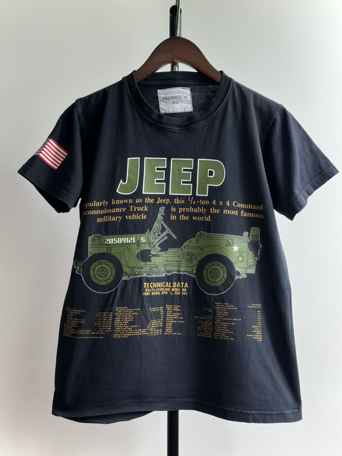 Jeep × Vintage VINTAGE 90s JEEP AMERICAN MILITARY CAR TEE Size US S / EU 44-46 / 1 - 1 Thumbnail