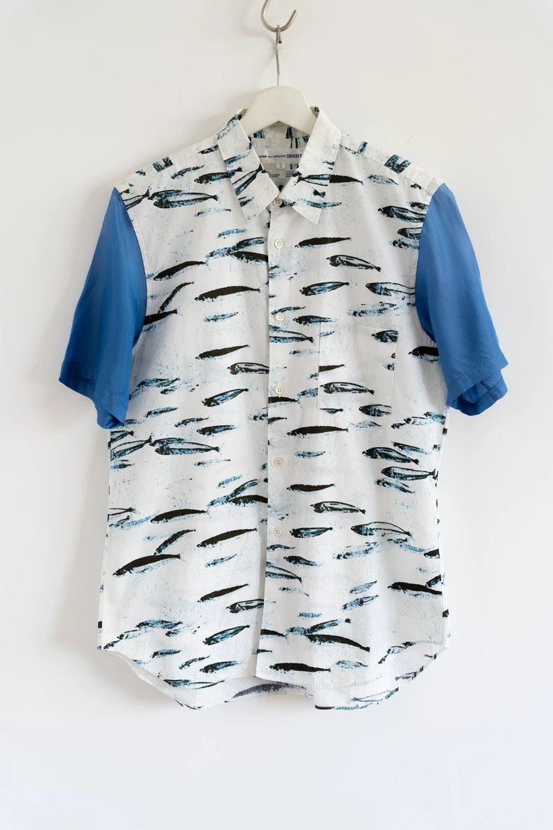 Comme des Garcons Comme des Garcons 90s Fish School Short Sleeve Shirt Size US S / EU 44-46 / 1 - 1 Thumbnail