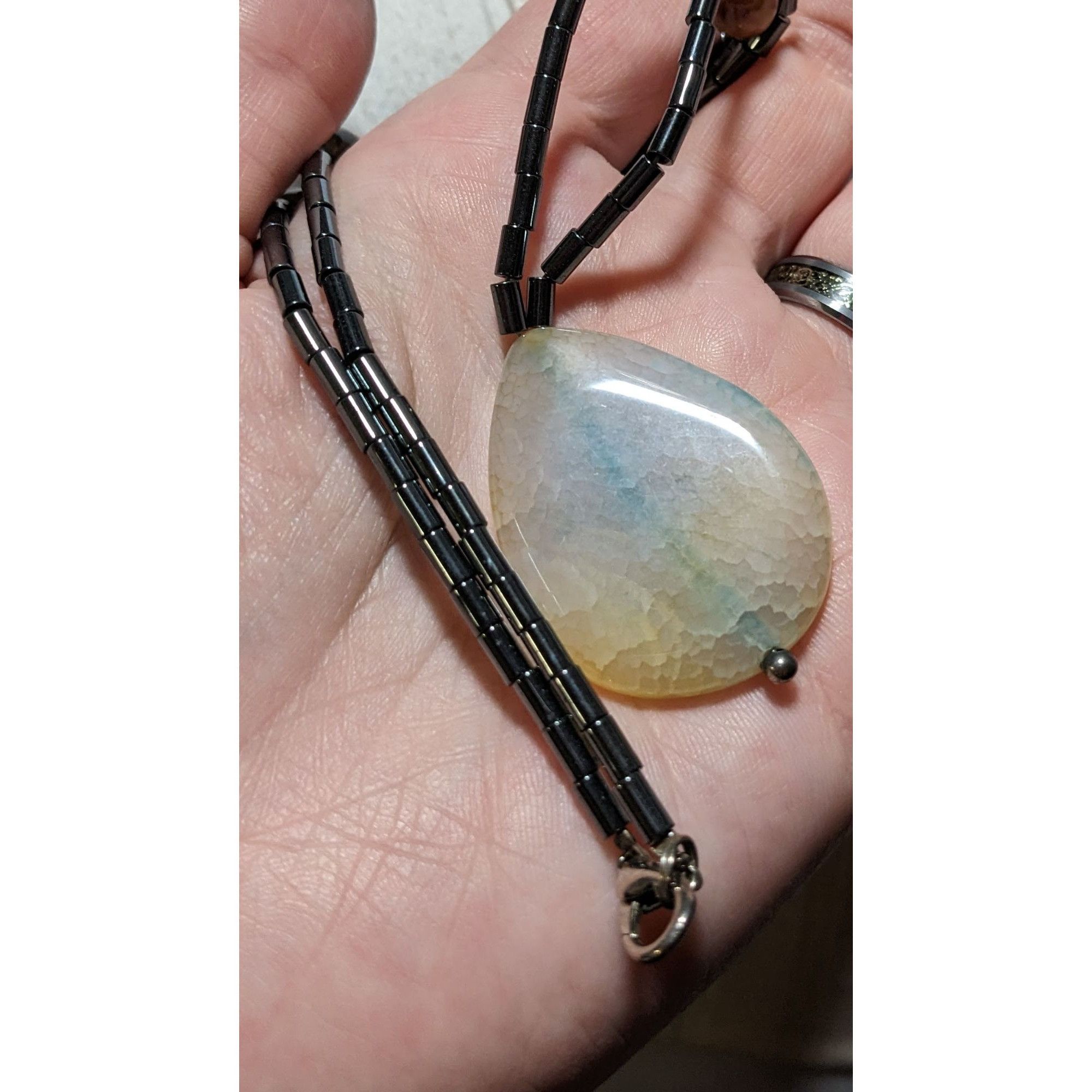 Other Hematite Agate Teardrop Necklace Size ONE SIZE - 5 Thumbnail