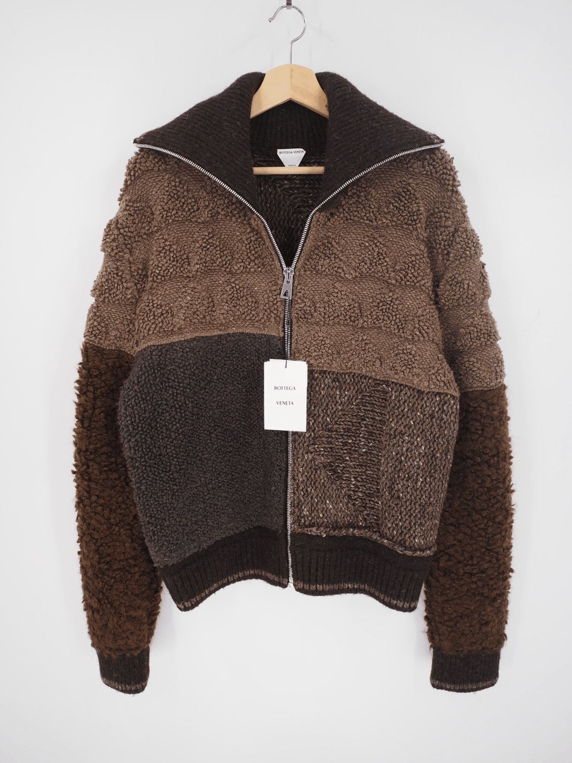 Bottega Veneta 22AW Neutral Patchwork Jacket