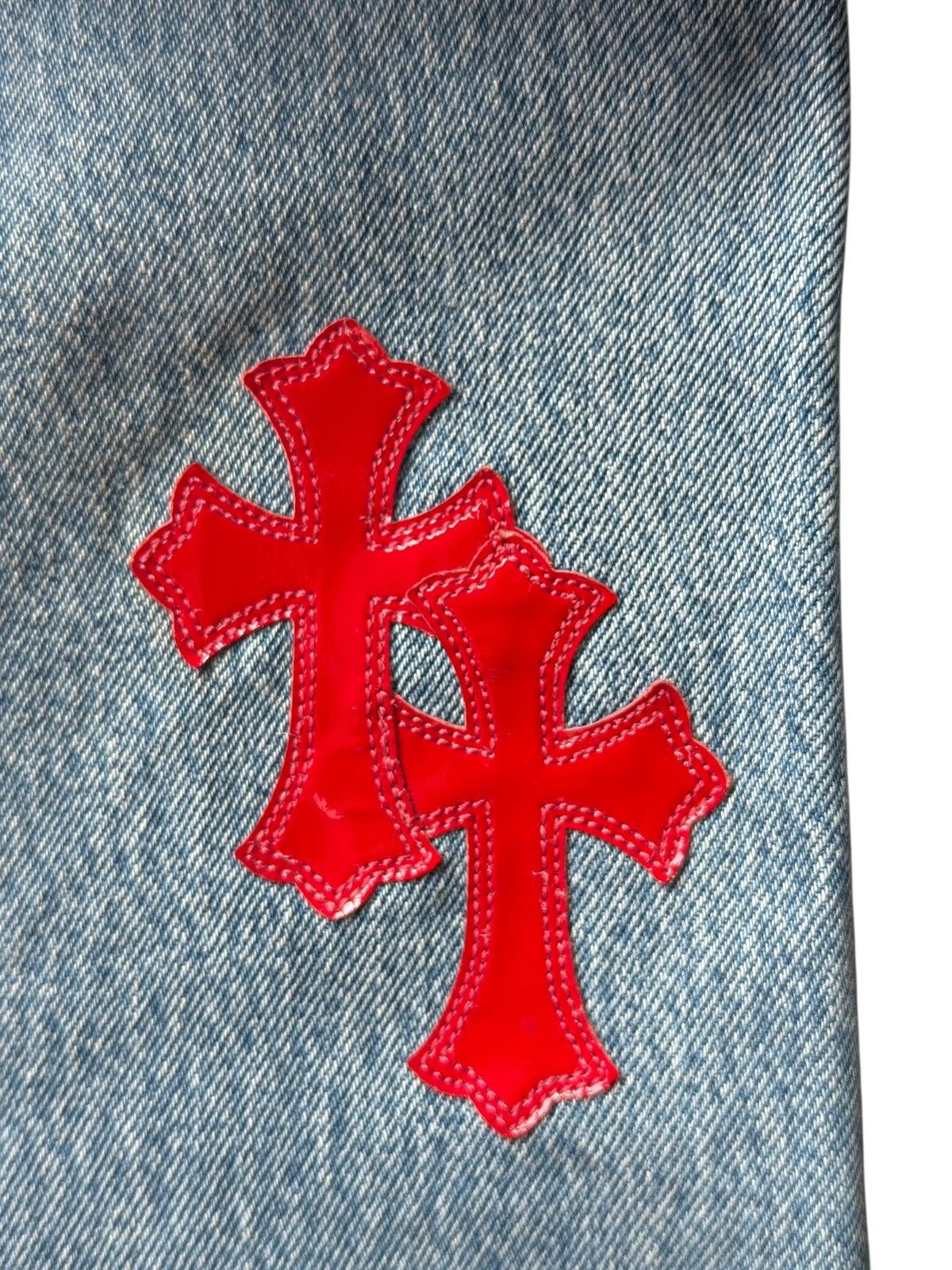 Chrome Hearts Chrome Hearts Red Patent Leather Patch 517 Levi’s Denim Jean Size US 32 / EU 48 - 15 Thumbnail