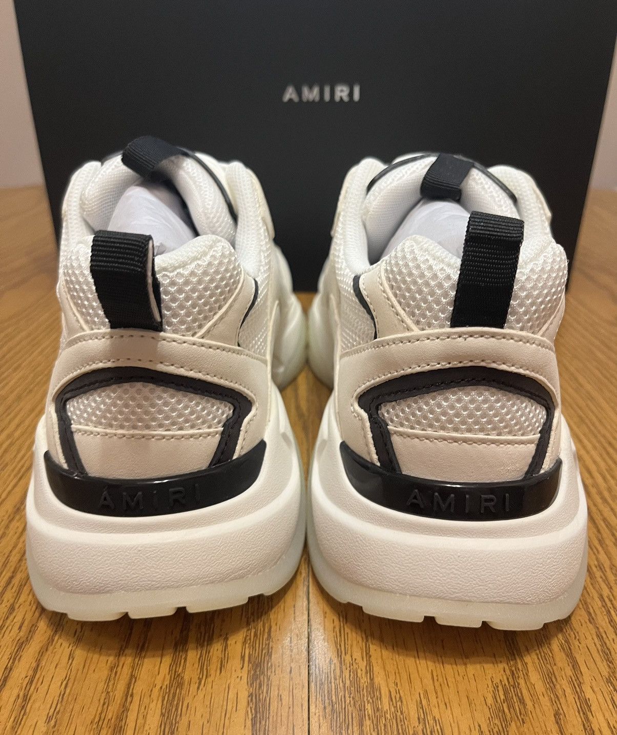 Amiri Amiri Bone Runner Sneaker (White/Black) Size US 14 / EU 47 - 5 Thumbnail