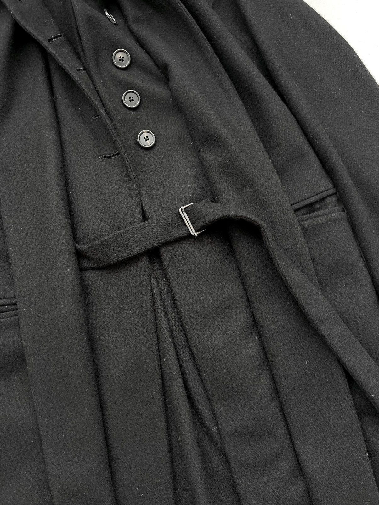 Ann Demeulemeester Ann Demeulemeester Wool Fleece Maxi Long Coat Double Belt Size S / US 4 / IT 40 - 12 Thumbnail
