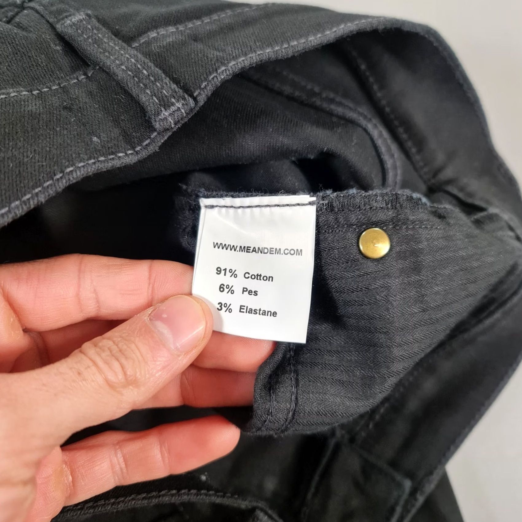 Vintage ME & EM Womens Jeans Black W28 L28 Skinny Fit High Rise Denim Stretch Zip 5-Pocket Design Modern City Designer Womens Jeans Size 28" / US 6 / IT 42 - 7 Thumbnail