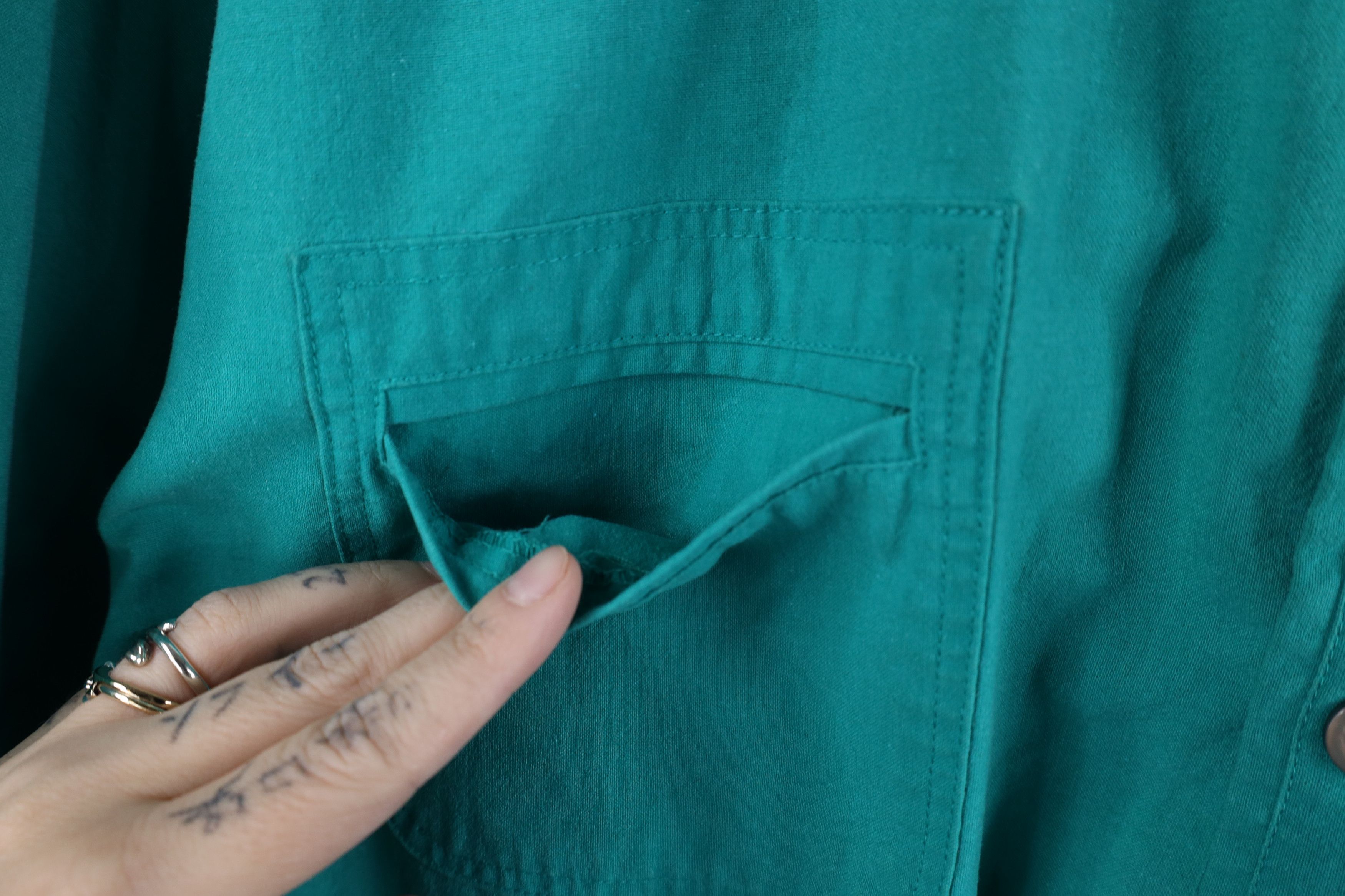 Oleg Cassini Vintage 70s 80s Oleg Cassini Spell Pullover Polo Shirt Teal Size US L / EU 52-54 / 3 - 5 Thumbnail