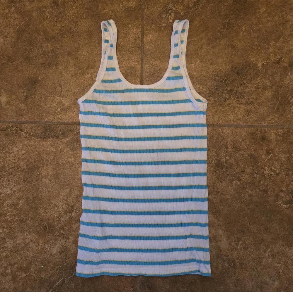 Arizona Jean Co. White Multicolored Stripe AJC Tank Size L / US 10 / IT 46 - 2 Thumbnail