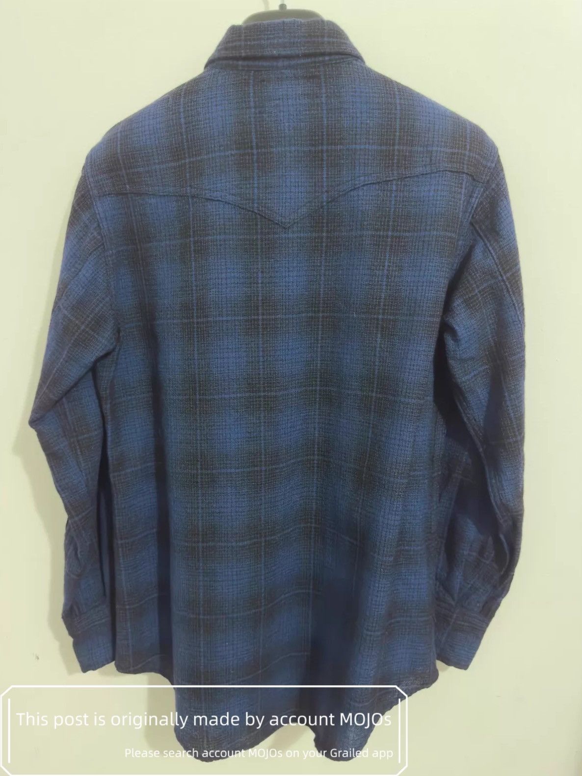 Saint Laurent Paris Sz S Saint Laurent Paris 16AW Dark Blue Plaid Shirt mojos113 Size US S / EU 44-46 / 1 - 2 Thumbnail