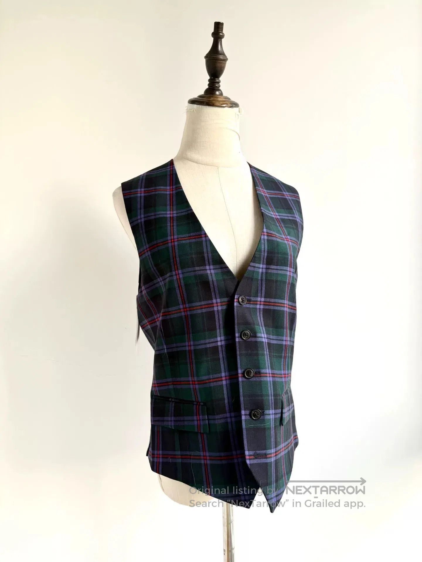Vivienne Westwood vivienne westwood green purple check vest. Size L / US 10 / IT 46 - 2 Thumbnail