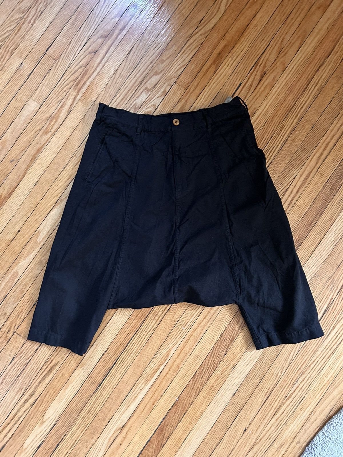 Comme des Garcons Homme Plus CDGH+ Drop Crotch Trousers (Black) Size US 30 / EU 46 - 1 Thumbnail