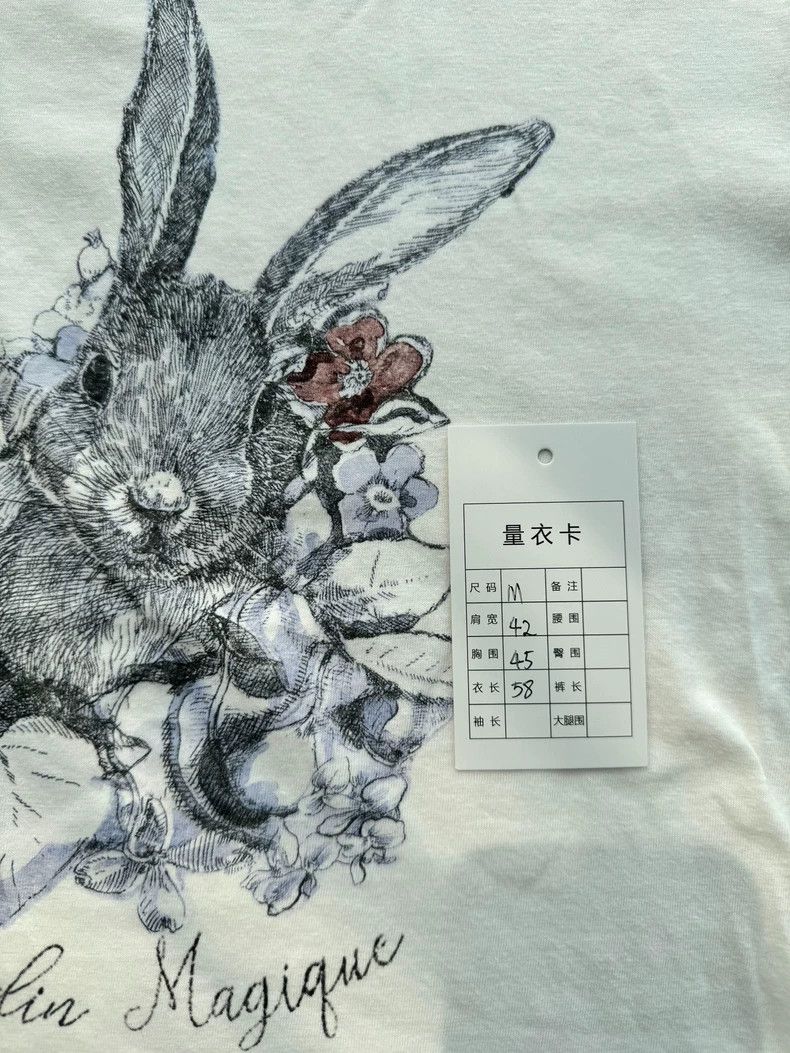 Dior Dior Rabbit-printed women's top with short sleeves Size M / US 6-8 / IT 42-44 - 7 Thumbnail