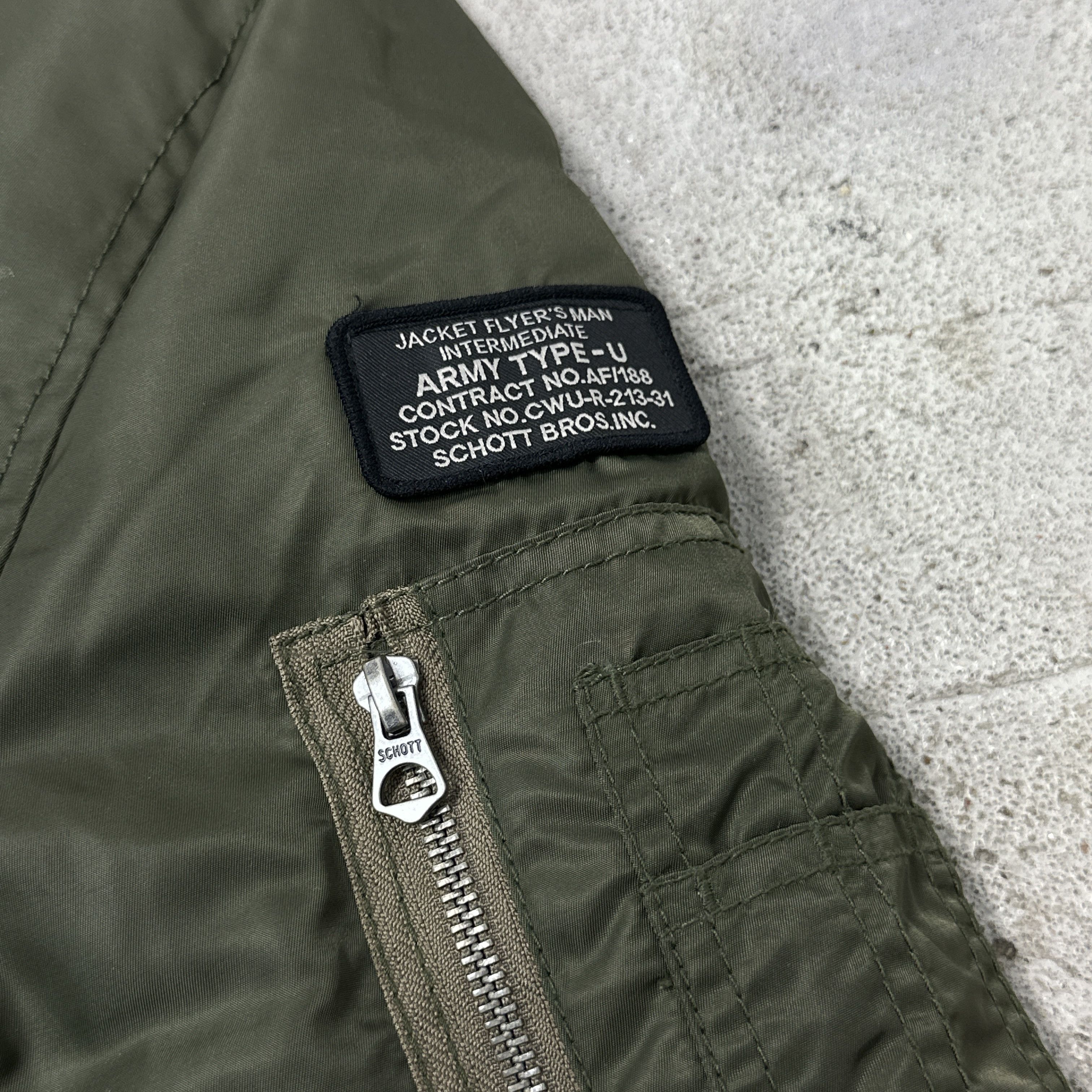 Schott Vintage Military Gorpcore Schott NYC Bomber Jacket 00s Size US S / EU 44-46 / 1 - 5 Thumbnail
