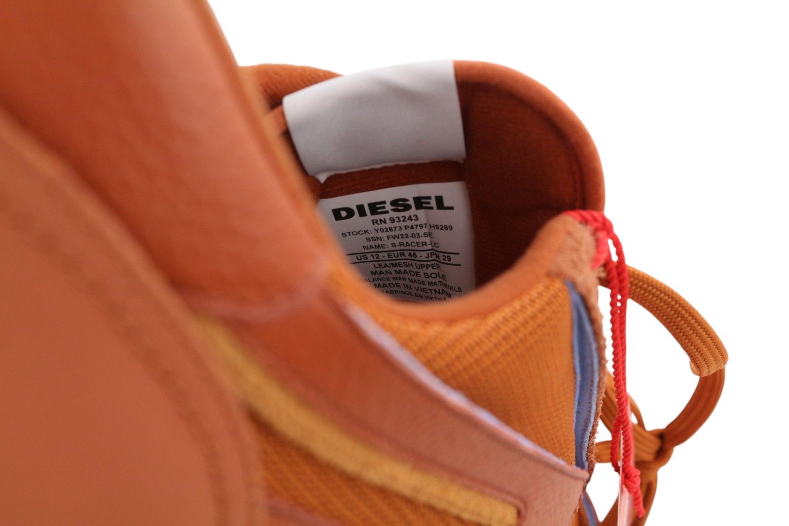 Diesel S-RACER LC EU45 Brown Leather Low Top Logo 41137 Size US 12 / EU 45 - 11 Thumbnail