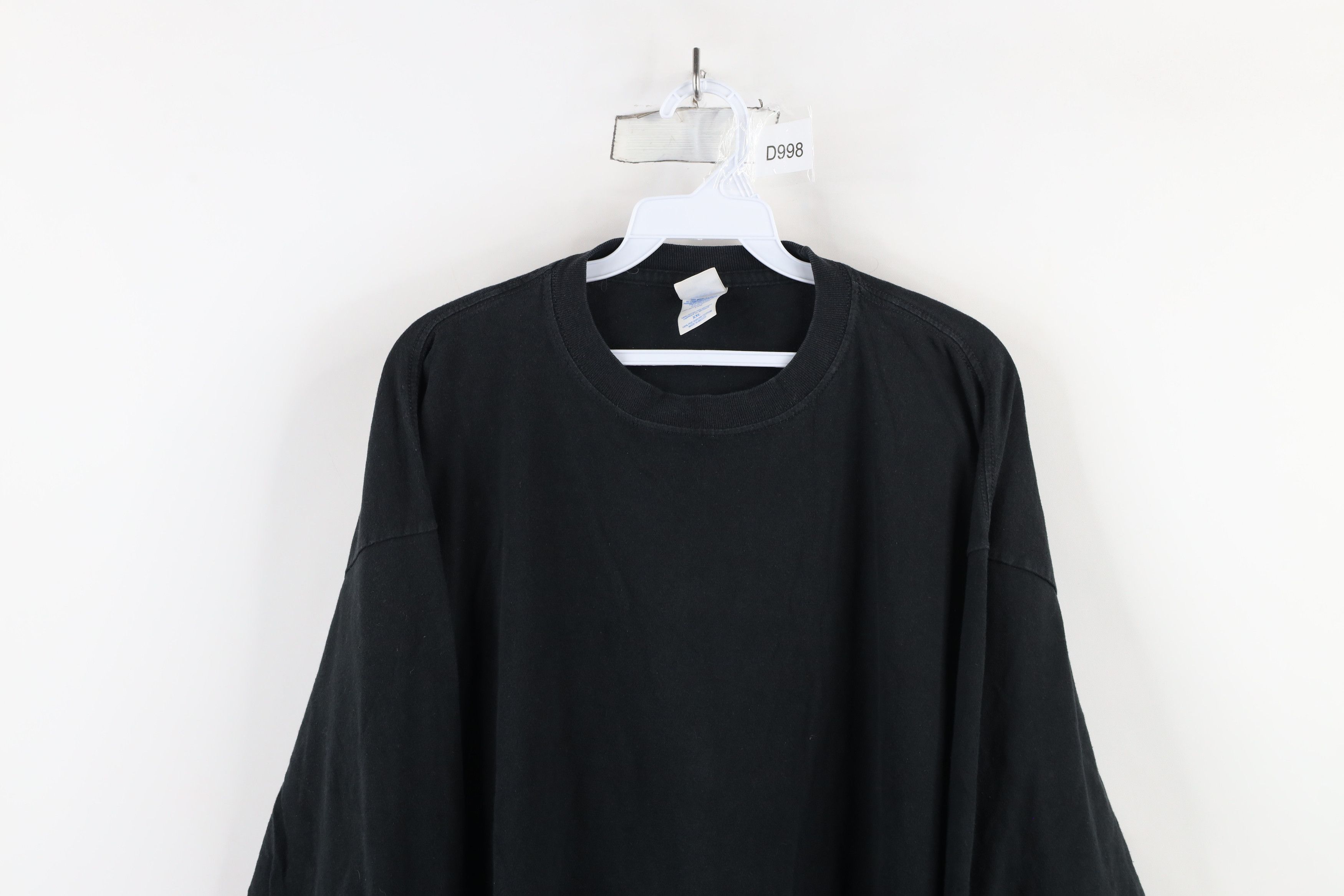 Vintage Vintage 90s Streetwear Cotton Long Sleeve T-Shirt Black Size US XXL / EU 58 / 5 - 2 Thumbnail