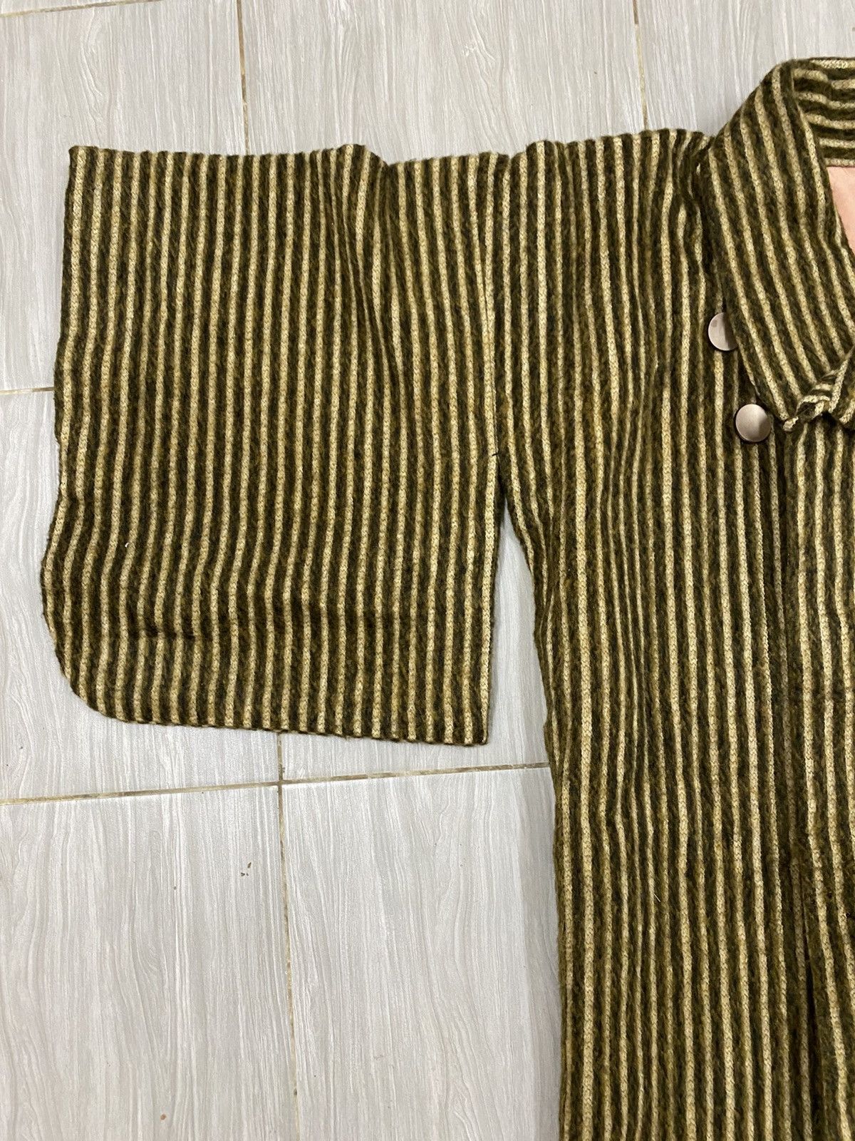 Japanese Brand Rare Japan Wool Stripe Kimono Jacket – Archive Samurai Vibes Size US L / EU 52-54 / 3 - 6 Thumbnail