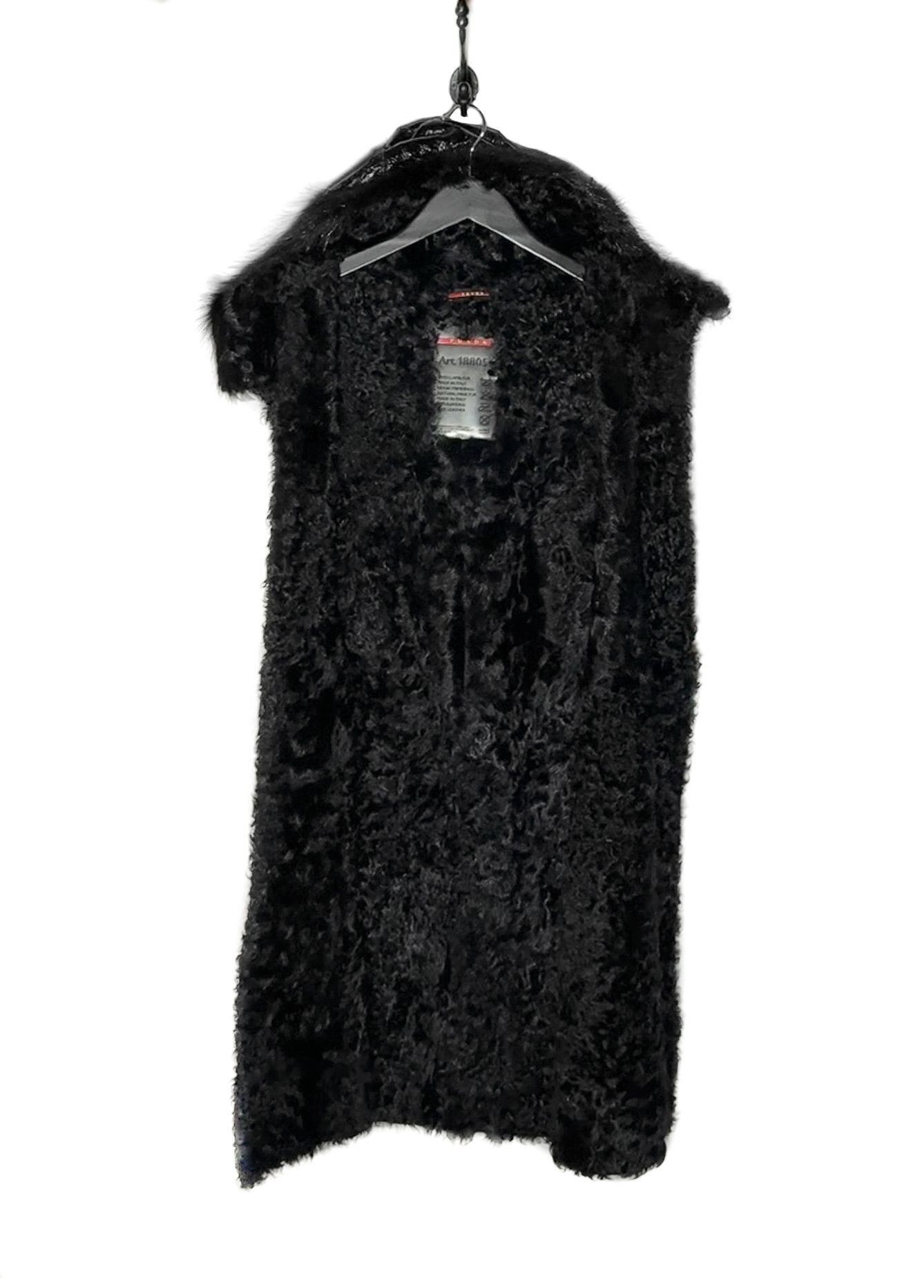 Prada Prada Linea Rossa Patent Leather Lamb Fur Mink Hooded Vest Size M / US 6-8 / IT 42-44 - 4 Thumbnail