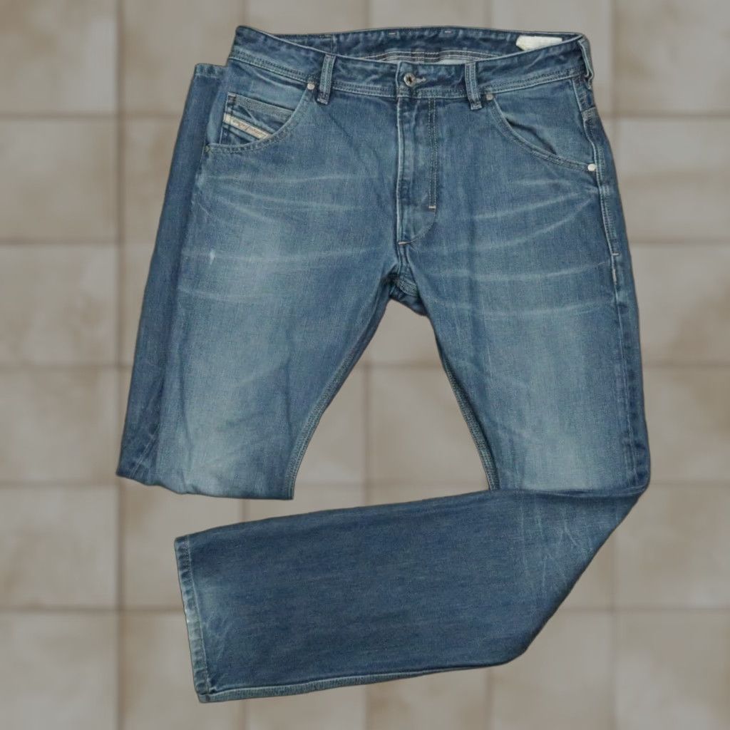 Diesel Diesel Jeans 31x32 Blue Krooley Slim Carrot 5 Pocket Whiskered Mens Size US 31 - 1 Thumbnail