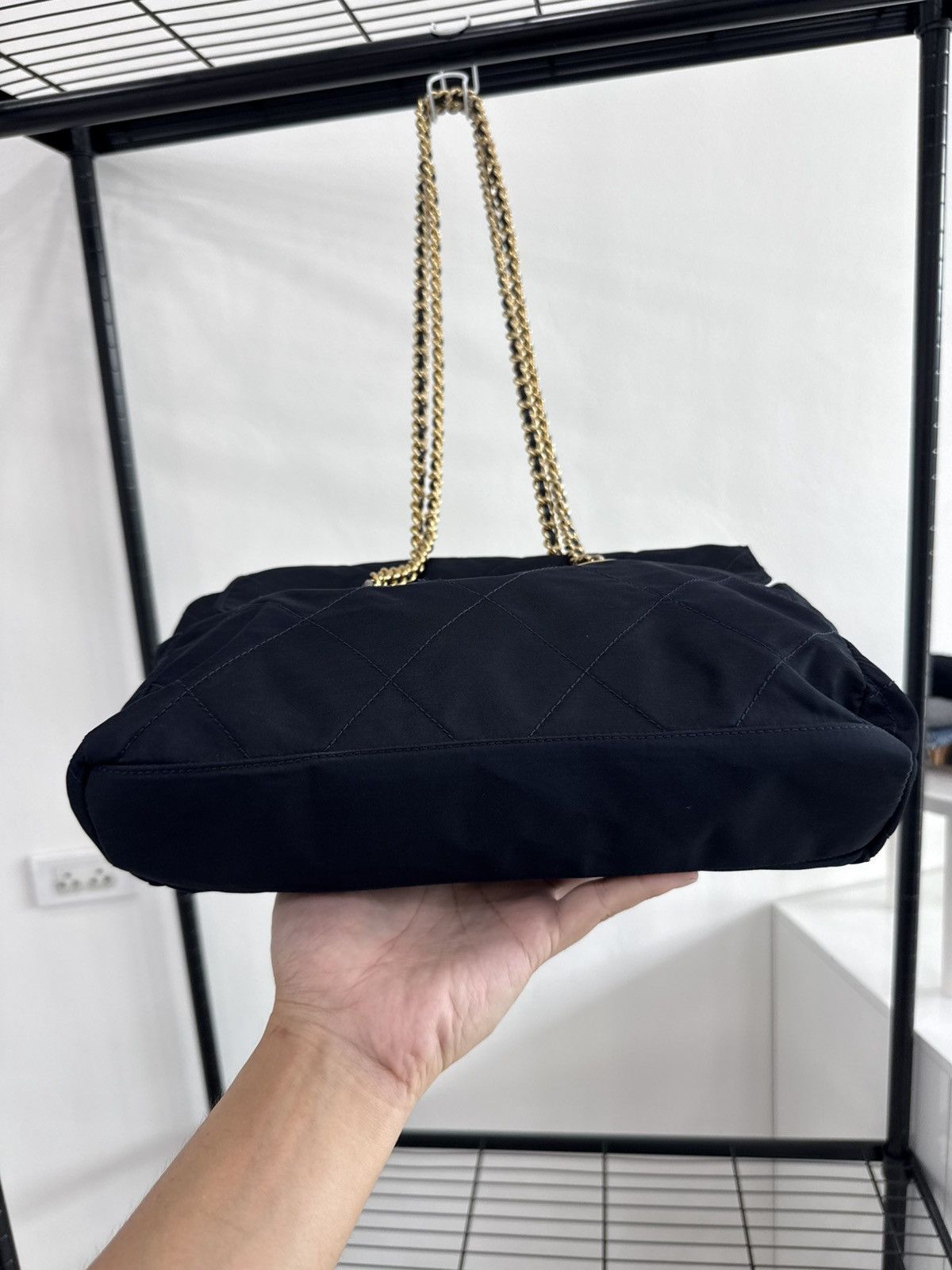 Prada Vintage Prada Logo Plaque Nylon Chain Bag Size ONE SIZE - 8 Thumbnail
