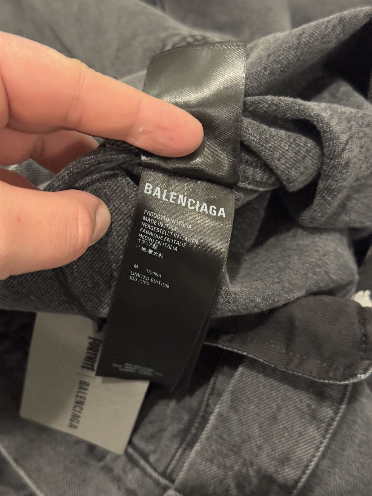 Balenciaga *RARE* 163/200 BALENCIAGA X FORTNITE DEMNA GREY DENIM JACKET Size US M / EU 48-50 / 2 - 17 Thumbnail