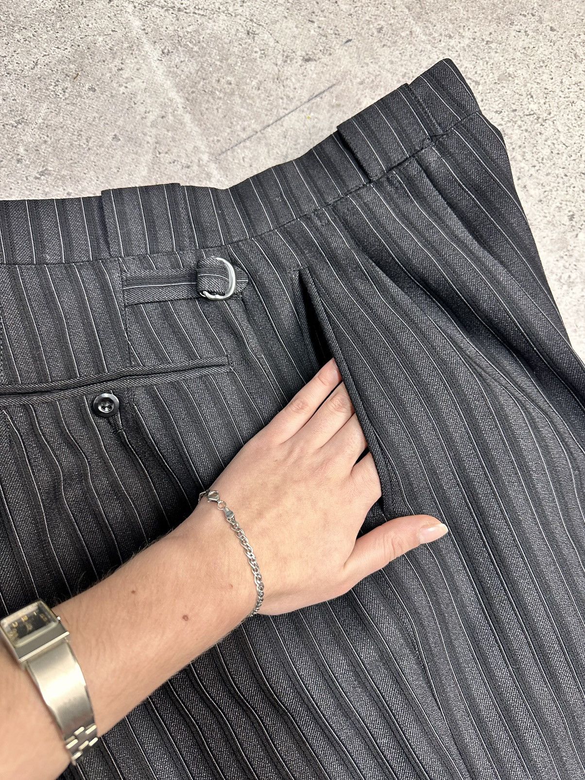 Marithe + Francois Girbaud Military 80s France Pleated Black Pants Avantgarde Style Size US 34 / EU 50 - 10 Thumbnail