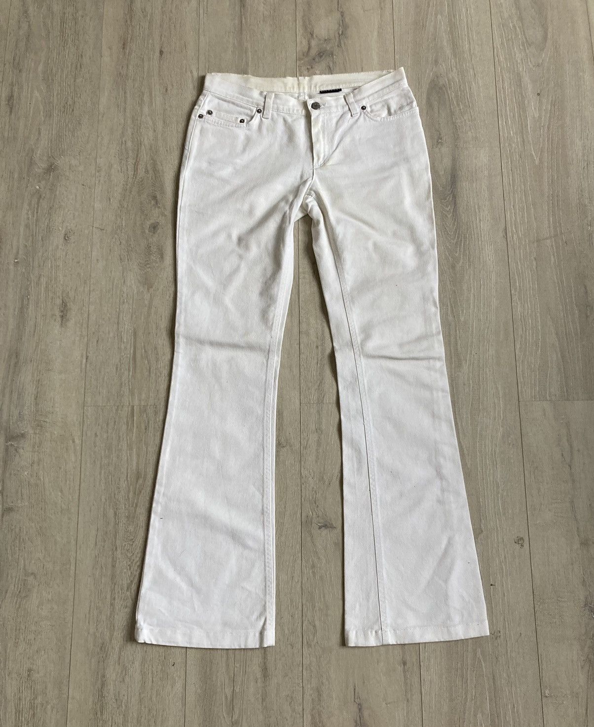 【RICHMOND】the rich white flared jeans Richmond Denim John Richmond RICH white and silver flared