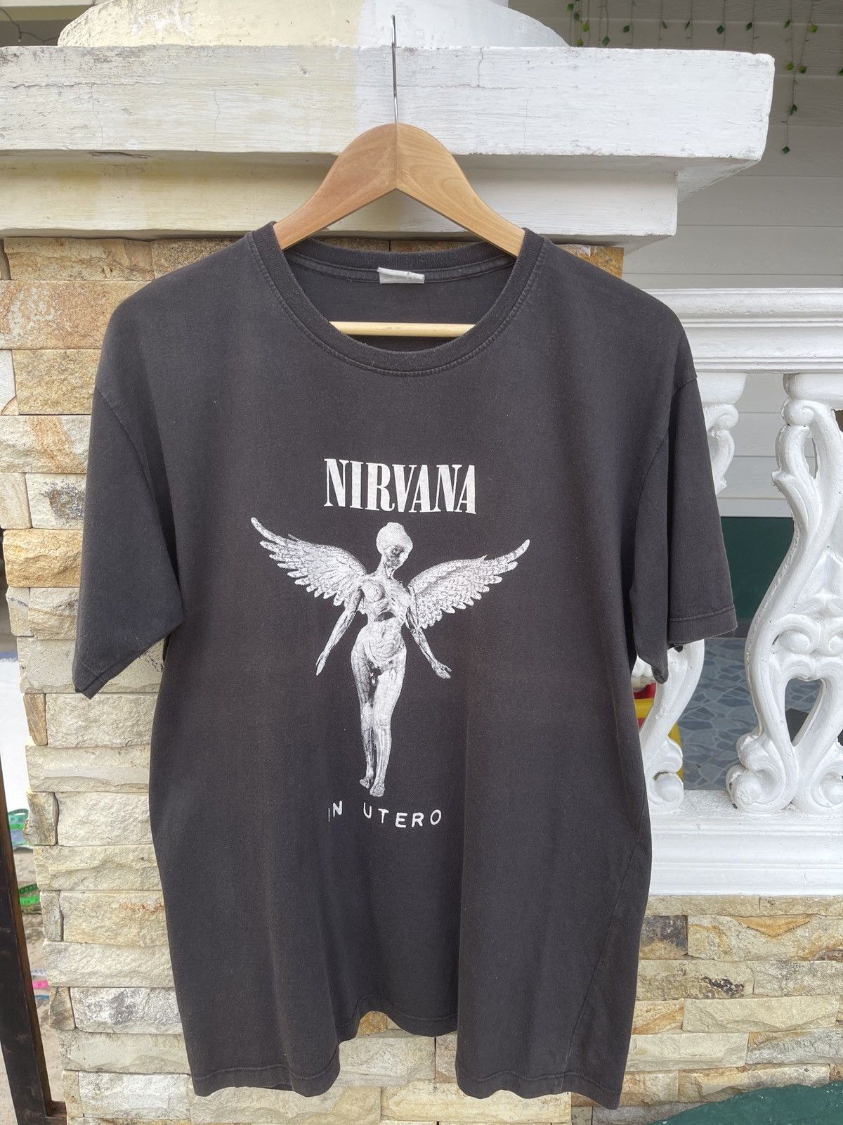Nirvana Last Drop🔥Rare🔥Vintage NIRVANA In Utero Faded T-Shirt Size US L / EU 52-54 / 3 - 1 Thumbnail