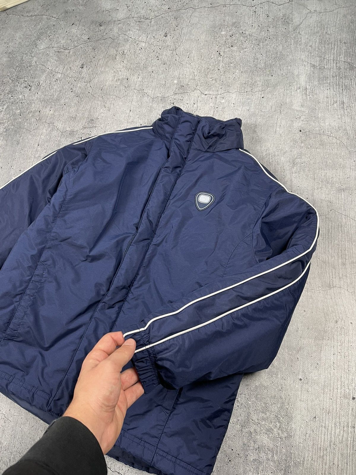 Nike × Nike ACG × Vintage Nike Vintage 90s Small Logo Blue Down Jacket Winter Puffer Size M / US 6-8 / IT 42-44 - 2 Thumbnail