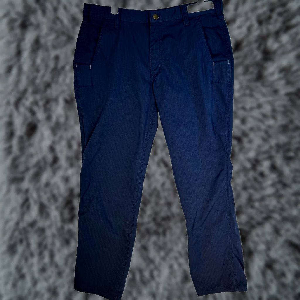 Carhartt Carhartt Mens Workwear Pants 34 X 29 Navy Mid-Rise Relaxed Fit Straight M2036 Size US 34 / EU 50 - 1 Thumbnail