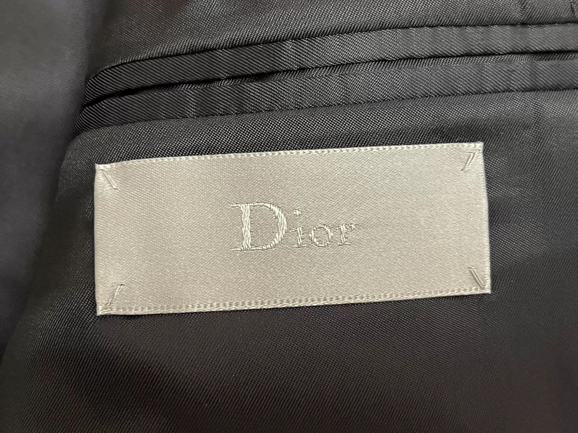 Dior Dior Homme Slim Fit Wool Suit (Bees) Black 54 Size 54R - 4 Thumbnail