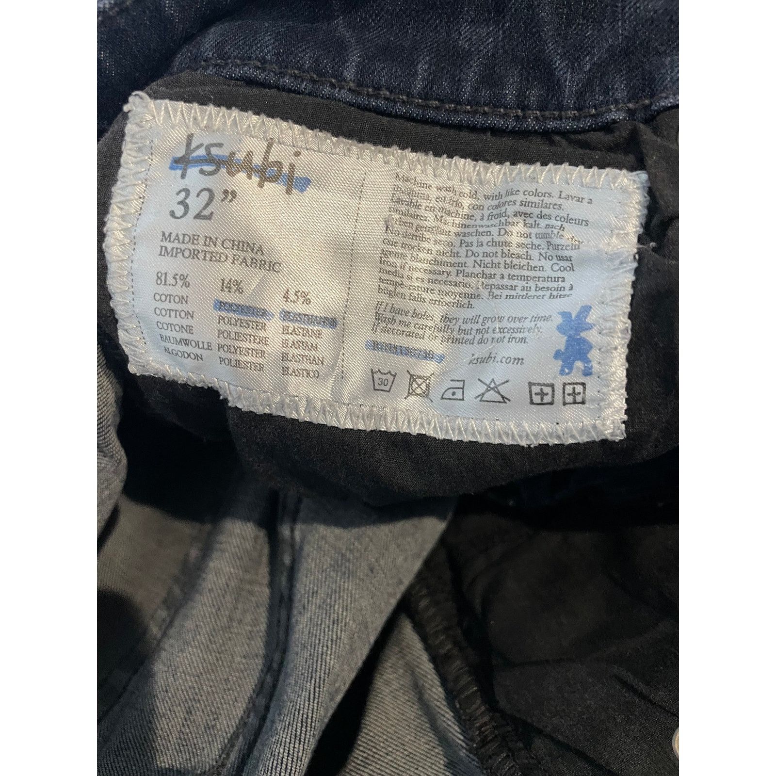 Ksubi Ksubi Dark Wash Blue Jeans Size US 32 / EU 48 - 3 Thumbnail