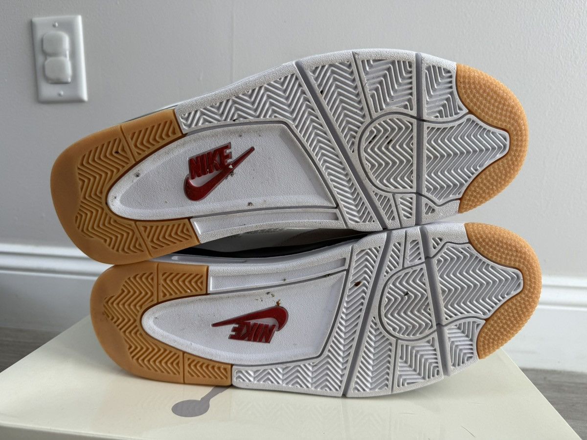Jordan Brand Nike SB Air Jordan 4 Retro White Navy Grey Gum Yellow Red 12 Size US 12 / EU 45 - 7 Thumbnail